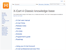 Tablet Screenshot of help.x-cart.com
